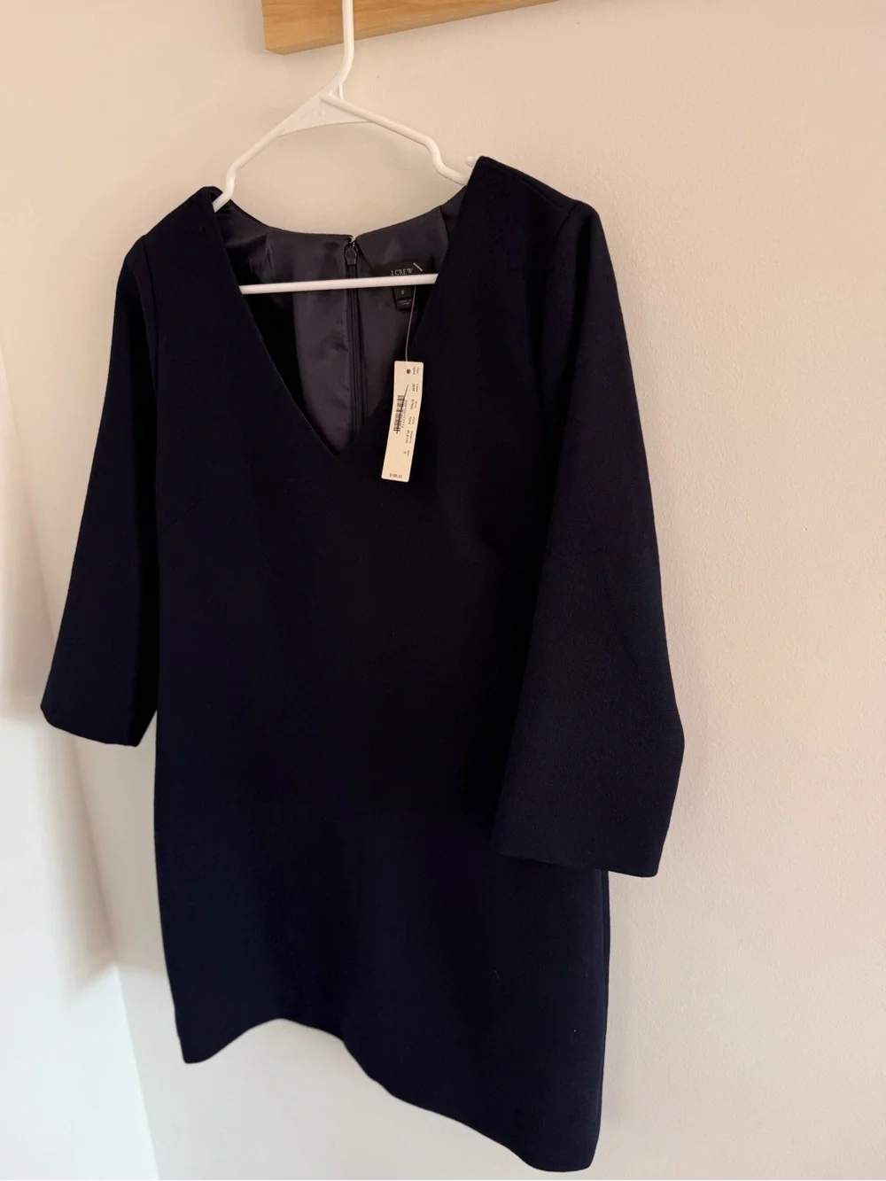 J. Crew Wool Crepe V-Neck Shift Dress - 6 NWT - Picture 5 of 8